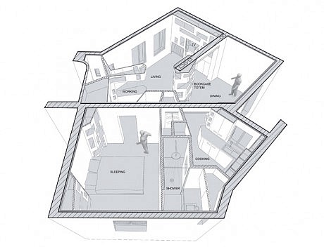 Front and Back Apartment by H2O Architectes - 10