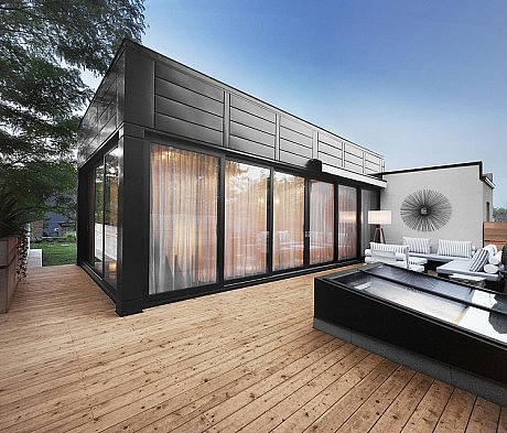 White Canvas On A Green Roof by Martine Brisson