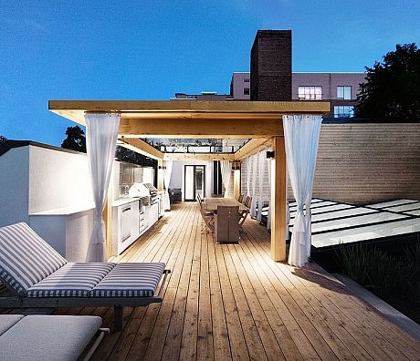 White Canvas On A Green Roof by Martine Brisson