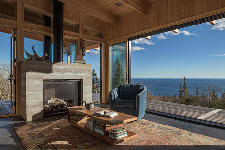 Burnt Rock: Olson Kundig Cabin Cantilevers Over Remote Minnesota Meadow - 3