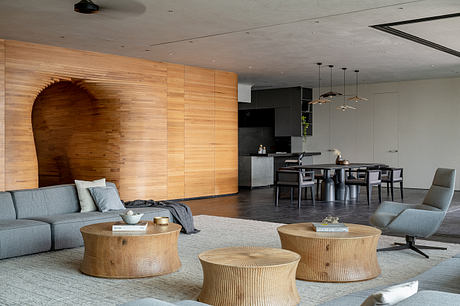 Cave House Gives Luxurious 5-Bedroom Apartment Meditative Interior - 3