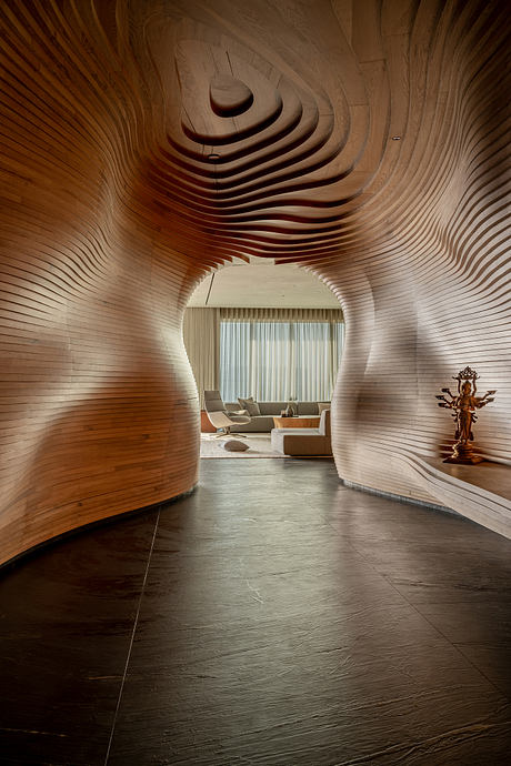 Cave House Gives Luxurious 5-Bedroom Apartment Meditative Interior - 6