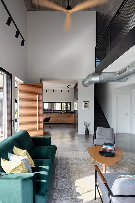 House with Double-Height Living Room by Ronnie Friedman - 2