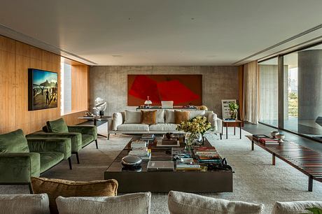 P570 Apartment Design Balances Calm Colors With Lush Greenery Views - 1