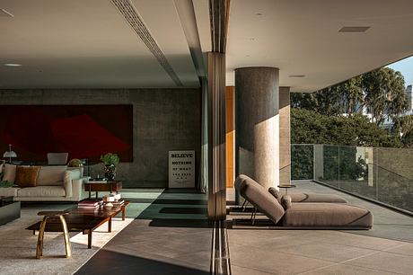 P570 Apartment Design Balances Calm Colors With Lush Greenery Views - 7