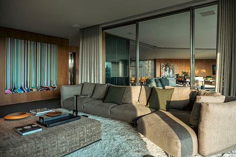 P570 Apartment Design Balances Calm Colors With Lush Greenery Views - 11