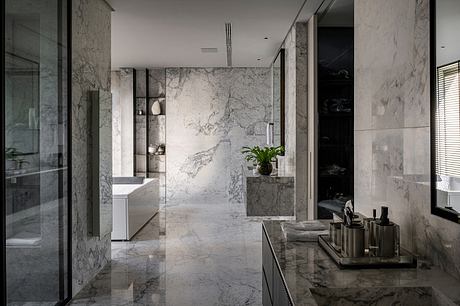 P570 Apartment Design Balances Calm Colors With Lush Greenery Views - 13