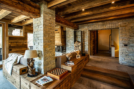 Kelly Chalet Warms Alpine Stone And Timber With Soft Luxury Inside - 4
