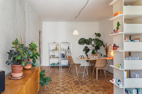 Painters’ Apartment Reworks a Panel Flat with Art and Plywood Details - 2