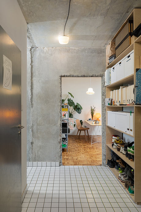 Painters’ Apartment Reworks a Panel Flat with Art and Plywood Details - 5