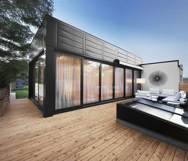 White Canvas On A Green Roof by Martine Brisson