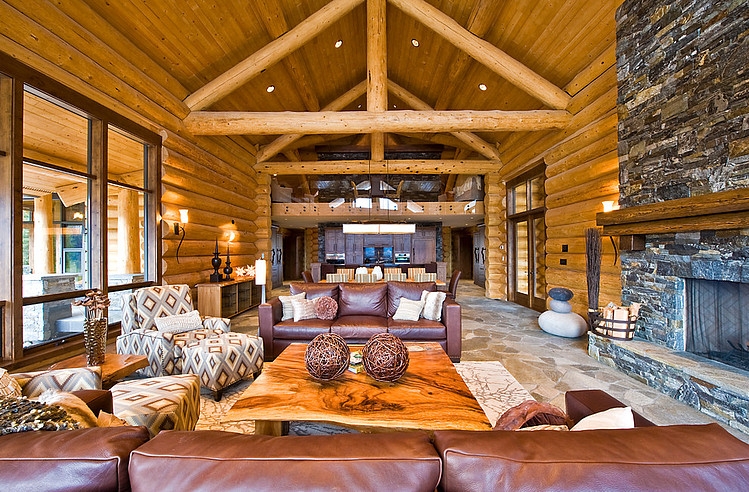Okanagan Log Home by Sticks and Stones Design Group Inc