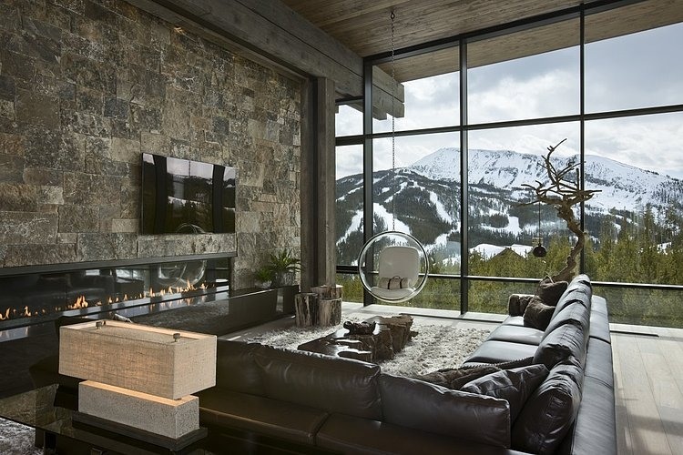 Big Sky Vacation Home by Len Cotsovolos and LC²Design
