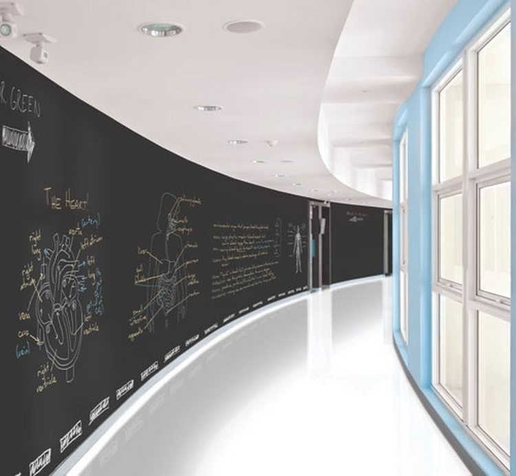 Black Writable Hallway Wall