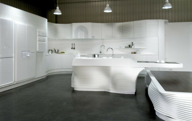 Modern Hi-Macs Kitchen by LG Hausys