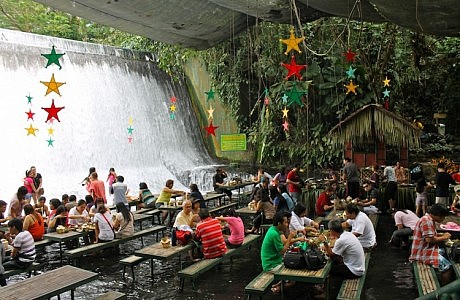 Villa Escudero with the Waterfalls Restaurant