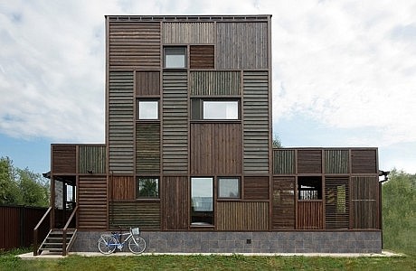 Wood Patchwork House by Peter Kostelov