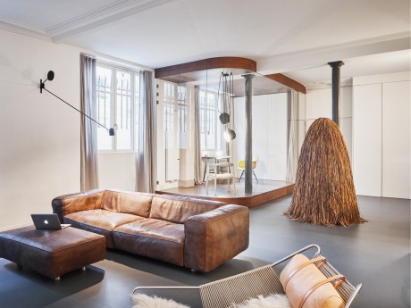 Glass & Walnut Loft by Cut Architectures - 2
