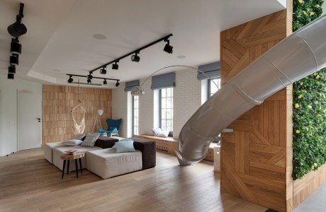 Apartment with a Slide by Ki Design