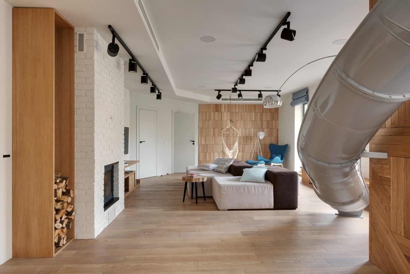 Apartment with a Slide by Ki Design