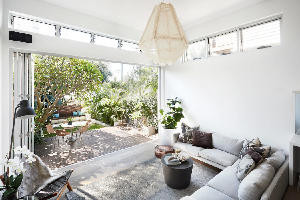 Bright, airy living space with seamless indoor-outdoor flow.