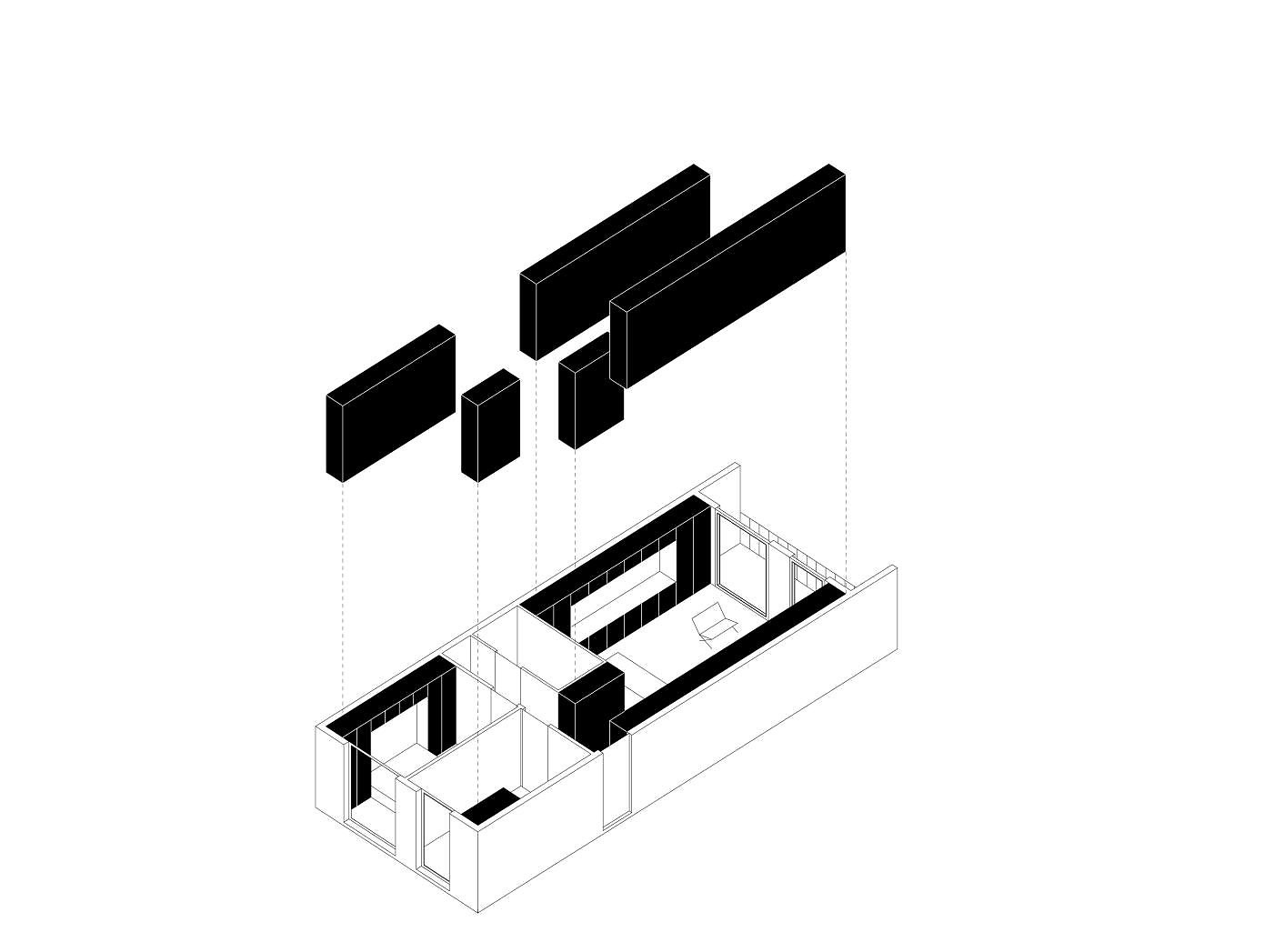 Black Line Apartment by Arhitektura