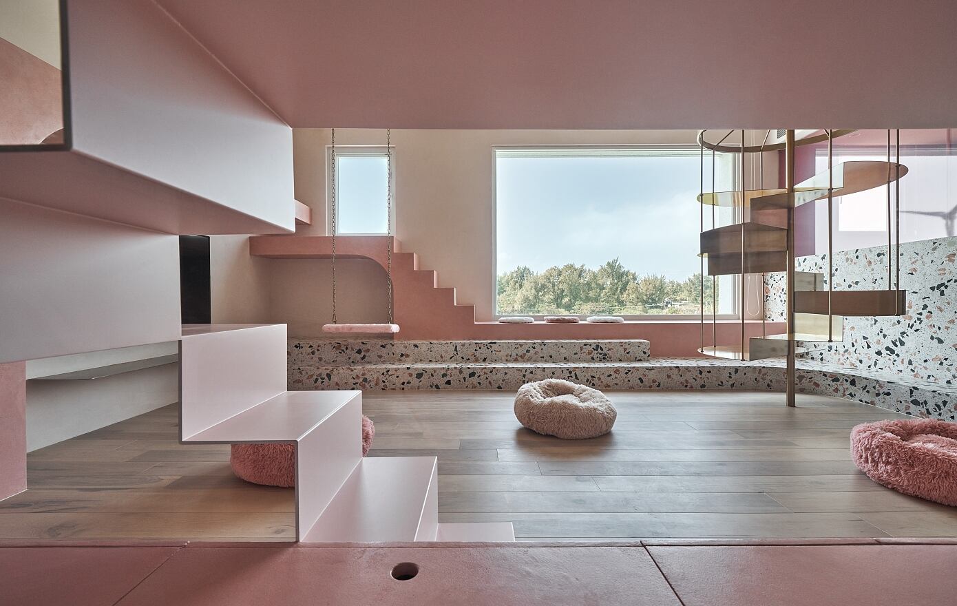 Cats’ Pink House by KC Design Studio