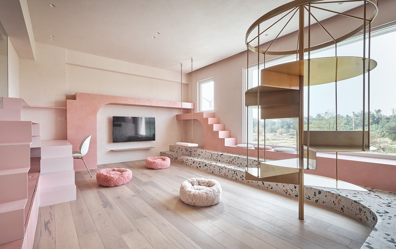 Cats’ Pink House by KC Design Studio