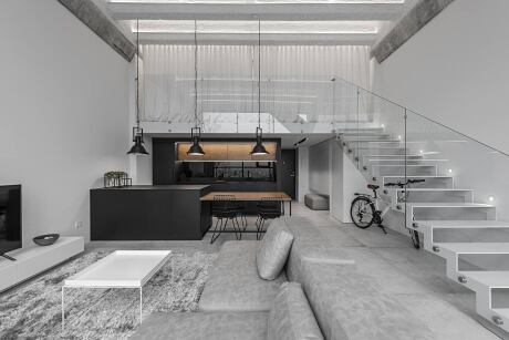 Minimalistic Industrial Loft by IDwhite - 1