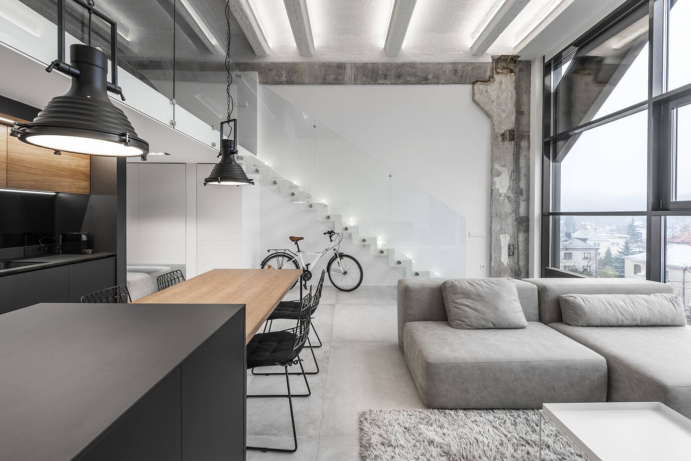 Minimalistic Industrial Loft by IDwhite