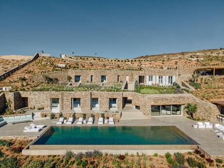 Encaved Stone Villa by Tsolakis Architects - 1