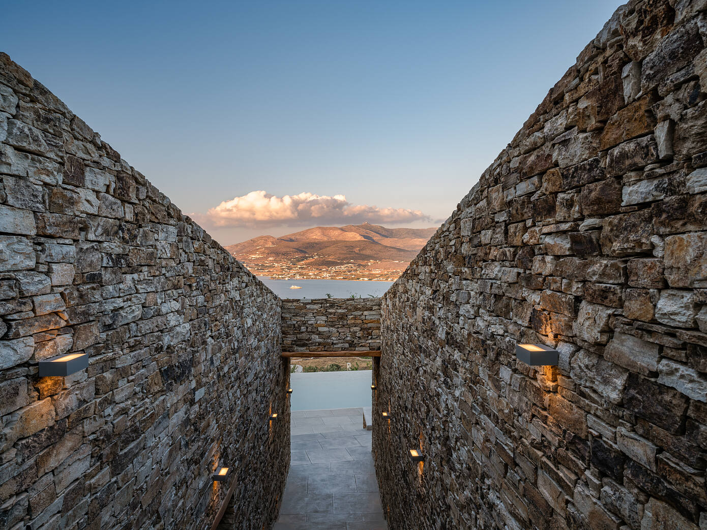 Encaved Stone Villa by Tsolakis Architects