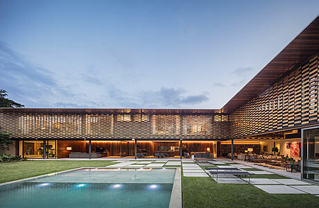 GAF House: Innovative Wooden Façade with Natural Light