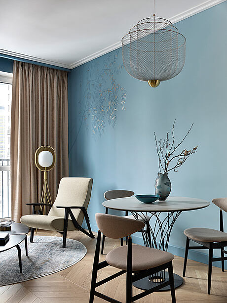 Apartment with Blue Accents: A Retro Revival in Moscow - 2