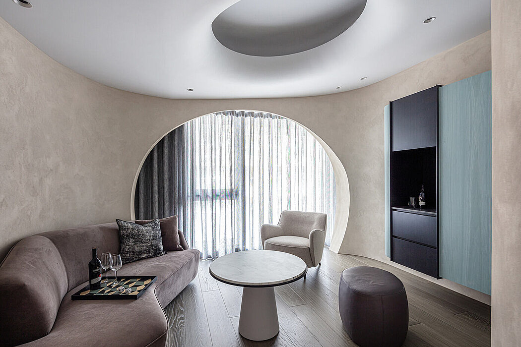 Mobius-Band Dream: Harmonious Curves in a Modern Taipei Apartment