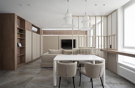 The Earth: Beige Elegance in Kyiv’s Modern Apartment Scene