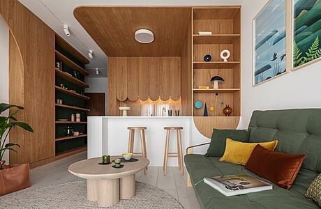 M128 Apartment: Urban Living, Natural Palette