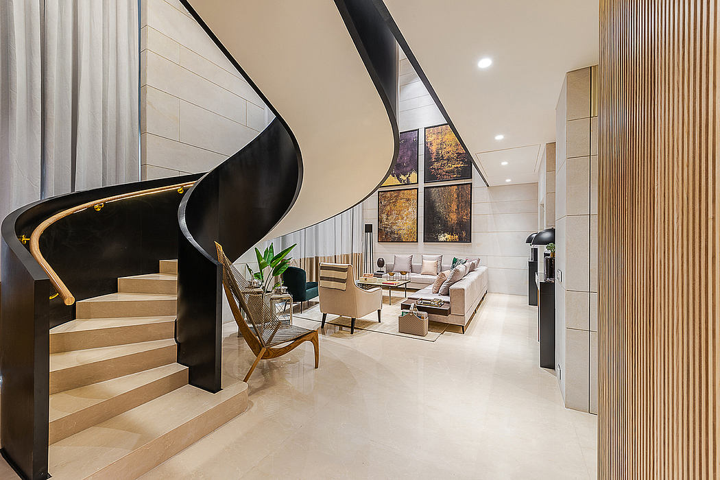 Stunning Curved Staircase Penthouse Designs image