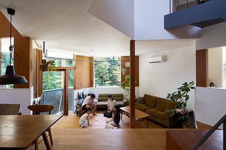 Hokusutsu Polygon House Combines Greenbelt With Hilly Streetscape - 3