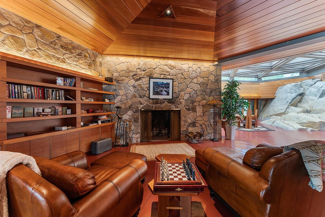 Interior whale rock and mahogany