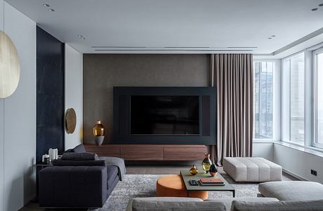 Dark Luxury Apartment: Opulent Interiors and Functional Living