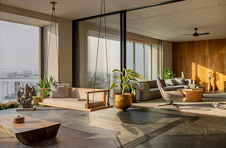Cave House Gives Luxurious 5-Bedroom Apartment Meditative Interior