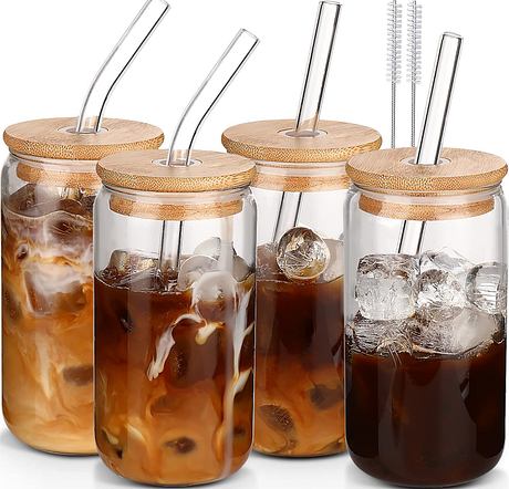 DWTS DANWEITESI Glass Cup Set: Reimagining the Coffee Bar Aesthetic for Home Use - 1