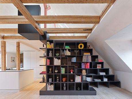 Apartment O — A Walkable Bookshelf Recasts Living Across Two Levels - 1