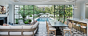Pemberton Heights Pool House: Marble, Brass, And A Lively Party Mood