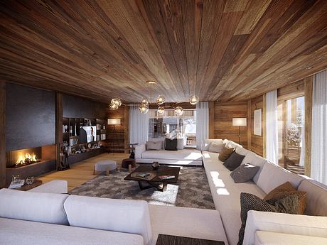 Guernerés Recasts the Alpine Chalet with Warm Timber and Brass Glow - 5