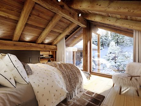 Guernerés Recasts the Alpine Chalet with Warm Timber and Brass Glow - 6