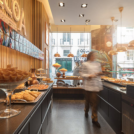 Pastelaria Alcôa: Wood, Stone, and Copper Revive a Lisbon Bakery Shop - 5