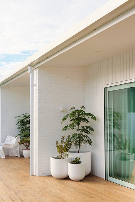 Palm Springs House in Bay of Plenty: Courtyard, Pool, and Shade Eaves - 8