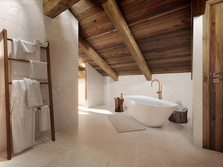 Guernerés Recasts the Alpine Chalet with Warm Timber and Brass Glow - 9